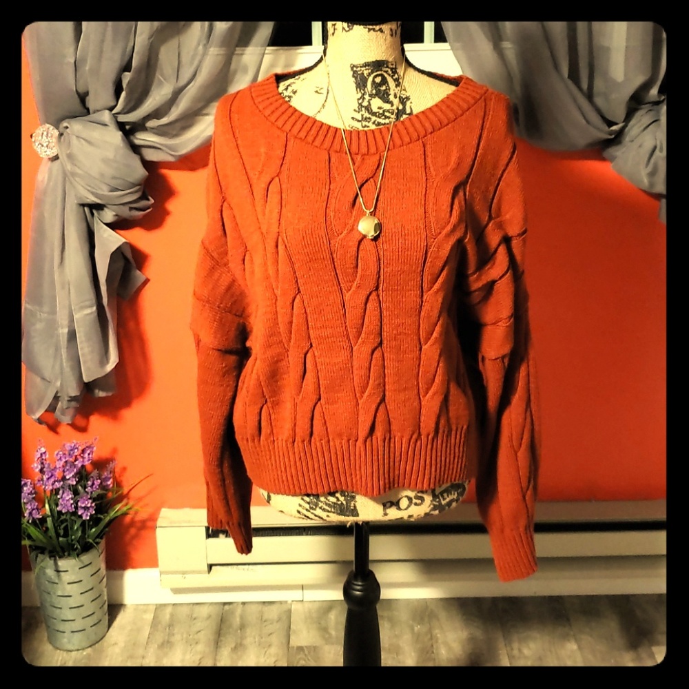 Orange express sweater